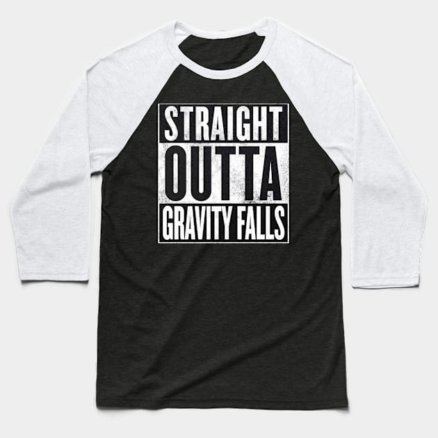 Straight Outta Gravity Falls Baseball T-Shirt by WiccanNerd